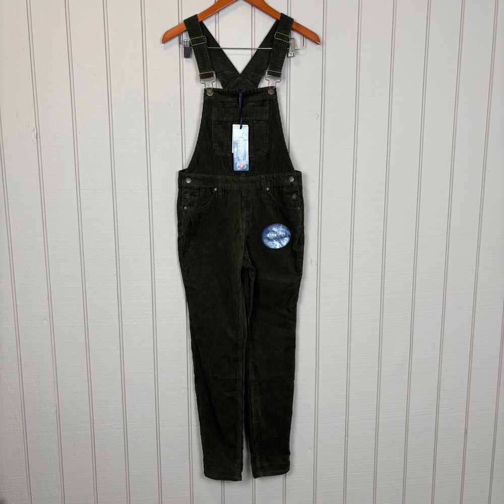 NWT Blue Spice Dark Green Corduroy  Overalls with Patch Size 1